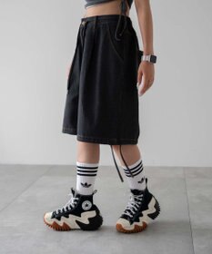 WEGO ドロストワイドルーズハーフパンツ