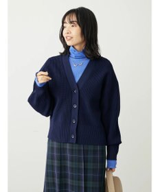 Green Parks スポンディシュ畦編みショート丈カーディガン