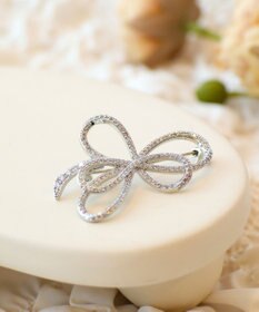 Tiaclasse クロスリボンデザインブローチ