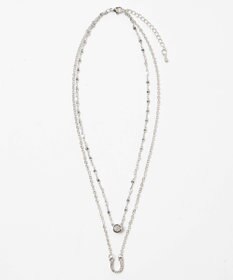 WEGO L2連ムーンキラキラネックレス