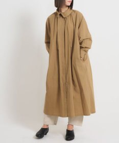 muuc 〈遠州織物〉リボン紐付き多様衿 シャツワンピース〈タートルネック＆開襟〉〈コットン羽織り〉