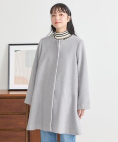 earth music&ecology ファーカフスノーカラーコート