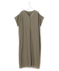 23区 L 【Lサイズ限定/接触冷感/速乾性/洗える】エアリーブライトローン Vネックワンピース