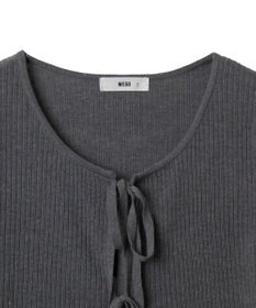 WEGO リボンリブカーディガン