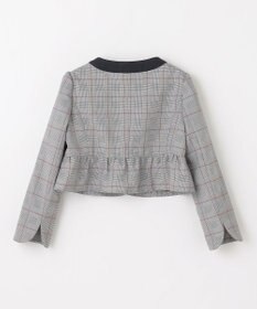 組曲 KIDS 【110-140㎝】グレンチェックジャケット＆プリーツワンピース セット