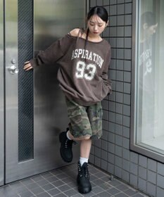 WEGO 【25年秋冬新作】2WAYグラフィックワンショルBIGスウェット