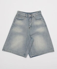 WEGO バックフラップポケットデニムハーフパンツ