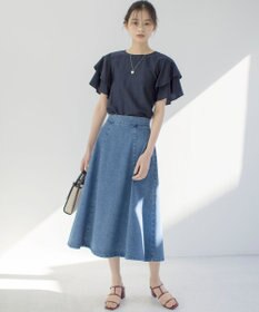 組曲 ライトデニム フレアスカート