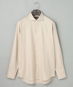 GOTAIRIKU 【洗える】コットンフラノシャツ_ カッタウェイカラー