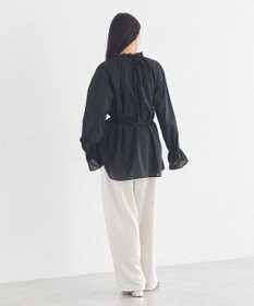 earth music&ecology 【イージーケア】TRキュプラダブルボタンフリルシャツ