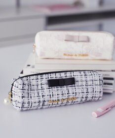 Maison de FLEUR グログランリボンツイードロングポーチ