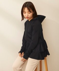 OP／FILA 【ocean pacific】フェイスガード付き バックフリル ラッシュガードパーカー