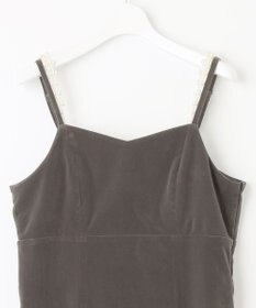 Feroux 【2WAY】パールストラップベロア ジャンスカ