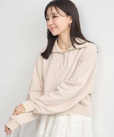 earth music&ecology ハーフジップラインプルオーバー