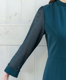 Tiaclasse L 【洗える】レーススリーブワンピース