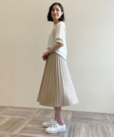 自由区 【洗える/マルチWAY】コットンアセテートニットセットアップ