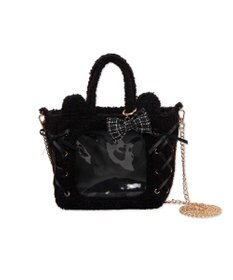 WEGO 【痛バ＆推し活グッズ】耳付きレースアップミニぬいショルダー