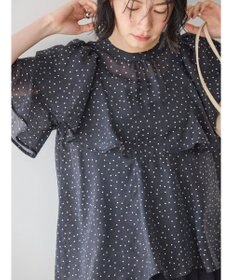 AMERICAN HOLIC 接触冷感シアーフリルブラウス