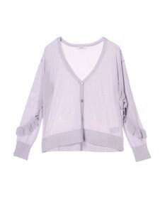 earth music&ecology 袖フリルシアーカーディガン