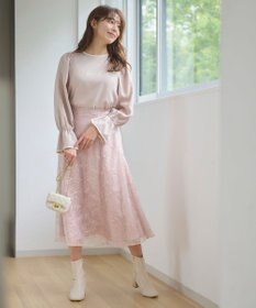 Feroux 【洗える】バイカラー ブラウス