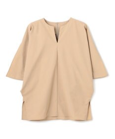 BEIGE， 【接触冷感/UVカット/洗える・BAILA 8.9月合併号掲載】YANN / Vスリットプルオーバーブラウス