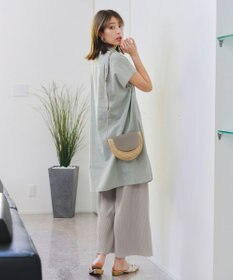 Tiaclasse ラフィアショルダーバッグ