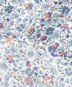 J.PRESS LADIES L 【洗える】Liberty Lilibet＆Hannah Rose バンドカラー ブラウス