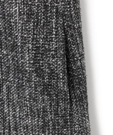 ICB L スパングルツイード ノーカラーコート