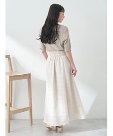 earth music&ecology シアーチェックフレアスカート