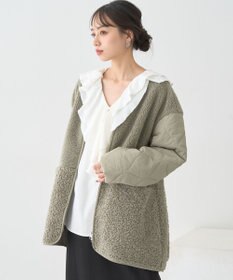 earth music&ecology ボアキルトミドルコート