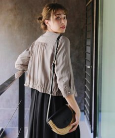 Tiaclasse ラフィアショルダーバッグ