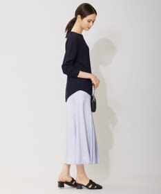 ICB 【WEB限定カラーあり・洗える】ペーパーブレンドシャインニット プルオーバー