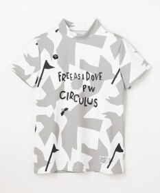 PW CIRCULUS 【WOMEN】ＤＯＶＥ柄モックネック ゴルフウェア レディース