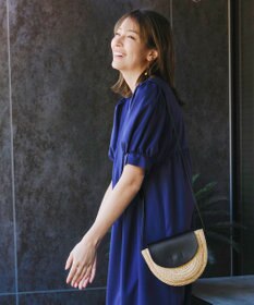 Tiaclasse ラフィアショルダーバッグ