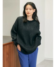 AMERICAN HOLIC バイカラー片畦ニットチュニック