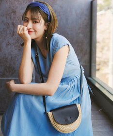 Tiaclasse ラフィアショルダーバッグ