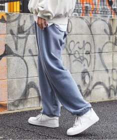 WEGO ピグメントロゴスウェットパンツ