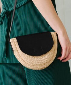 Tiaclasse ラフィアショルダーバッグ