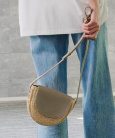 Tiaclasse ラフィアショルダーバッグ