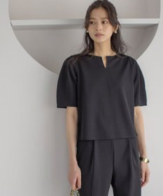 組曲 S 【WEB限定】ジョーゼットジャージーランタンスリーブ5分袖 ブラウス