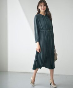 ANY SIS 【洗える】スタンドカラープリーツ ワンピース