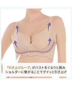 BRADELIS New York 【BRADELIS NewYork peace/ノンワイヤー】綿混トリプルキャッチFITブラ23 ブラデリス 補正 ブラジャー 接触冷感 ノンワイヤー DB123403