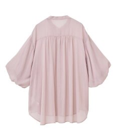 earth music&ecology バルーンスリーブシアーシャツ