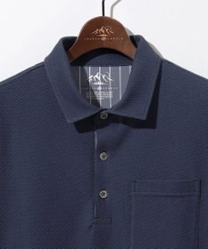 JOSEPH ABBOUD MOUNTAIN 【MADE IN JAPAN/吸水速乾】ダイヤモンドワッフル アウトドア ポロシャツ