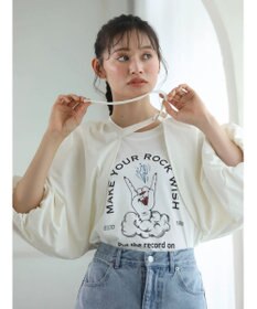 Green Parks ・ＤｏｕｂｌｅＦｌａｇｓ　フリルショルダープリントＴＥＥ