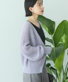 AMERICAN HOLIC 【2WAY】モヘヤ風甘編みカーディガン