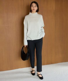 UNFILO 【ウエストゴム/14サイズ展開】beauty warm pants テーパード ブラック