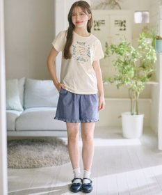組曲 KIDS 【150-160㎝】 フラワーリースTeeシャツ