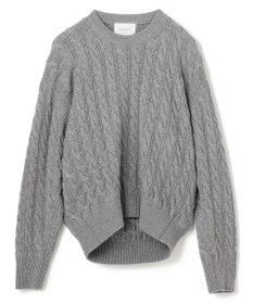 BEIGE， 【洗える】SEDONA / ウールカシミヤケーブルニット