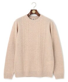 J.PRESS MEN 【Cash Lamb's Wool】ケーブルクルーネック ニット